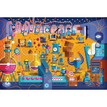 Roboty – środek, fabryka cukierków